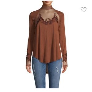 Free People Saheli Top Brown-Maroon, XS